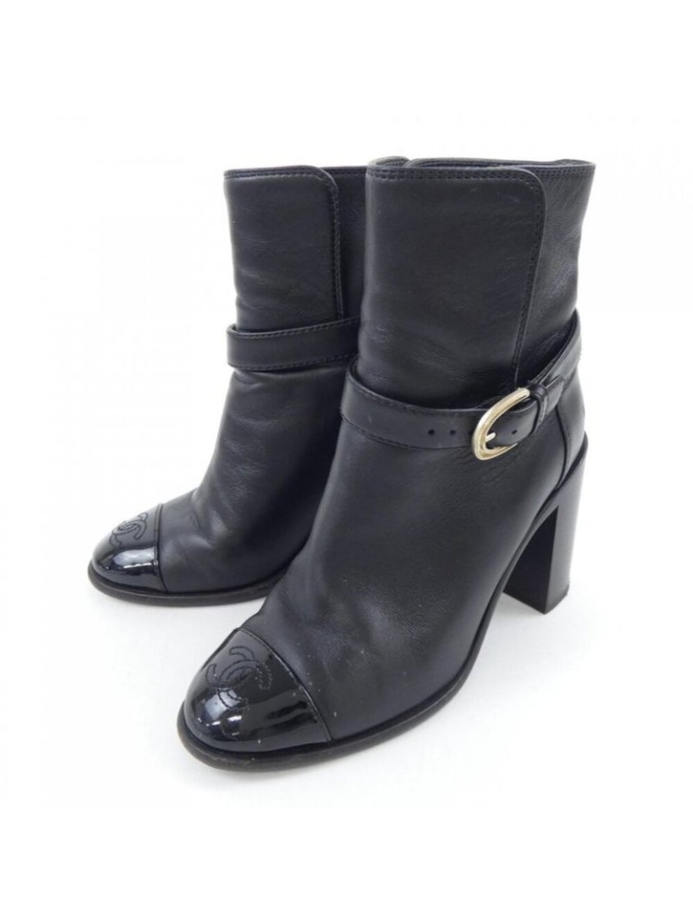 Chanel Size 35 Patent Black Boots - Picture 4 of 7